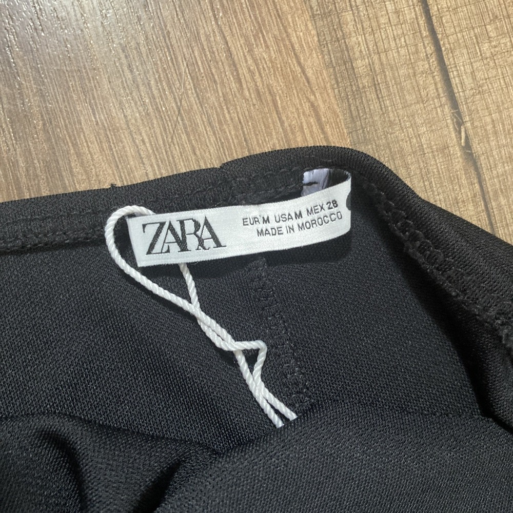 Zara Women Black Strappy Midi Maxi Slip Dress Size Medium Whimsigoth Fairy Party - Picture 5 of 5